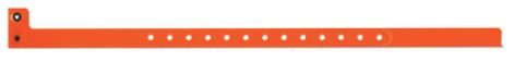Day Glow Orange 1/2" Plastic Wristband main image
